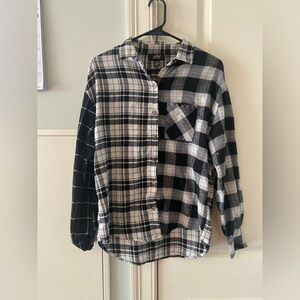 Black & White Plaid Shirt